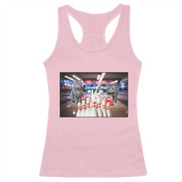 Funny Cats Bowling Battle Racerback Tank Top Gift For Cat Lovers - Wonder Print Shop