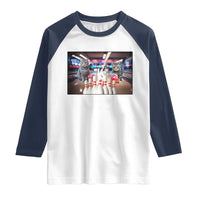 Funny Cats Bowling Battle Raglan Shirt Gift For Cat Lovers - Wonder Print Shop
