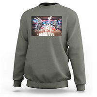 Funny Cats Bowling Battle Sweatshirt Gift For Cat Lovers - Wonder Print Shop