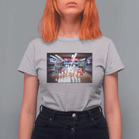 Funny Cats Bowling Battle T Shirt For Women Gift For Cat Lovers - Wonder Print Shop