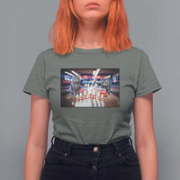 Funny Cats Bowling Battle T Shirt For Women Gift For Cat Lovers - Wonder Print Shop