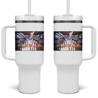 Funny Cats Bowling Battle Tumbler With Handle Gift For Cat Lovers - Wonder Print Shop