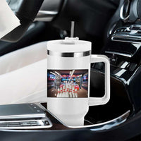 Funny Cats Bowling Battle Tumbler With Handle Gift For Cat Lovers - Wonder Print Shop