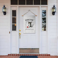 Bowling Because Murder Is Wrong Garden Flag Funny Cat Lovers Gift - Wonder Print Shop