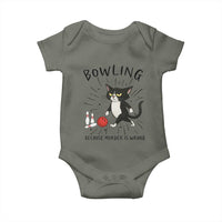 Bowling Because Murder Is Wrong Baby Onesie Funny Cat Lovers Gift - Wonder Print Shop