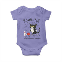 Bowling Because Murder Is Wrong Baby Onesie Funny Cat Lovers Gift - Wonder Print Shop