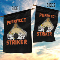 Funny Cat Bowling Gift Garden Flag Purrfect Striker - Wonder Print Shop
