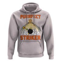 Funny Cat Bowling Gift Hoodie Purrfect Striker - Wonder Print Shop