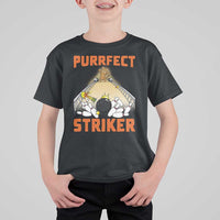Funny Cat Bowling Gift T Shirt For Kid Purrfect Striker - Wonder Print Shop