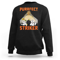 Funny Cat Bowling Gift Sweatshirt Purrfect Striker - Wonder Print Shop
