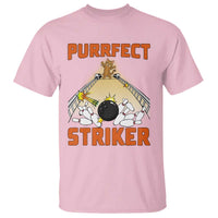 Funny Cat Bowling Gift T Shirt Purrfect Striker - Wonder Print Shop