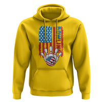 American Flag Patriotic Bowling Hoodie Bowler Gift - Wonder Print Shop