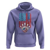 American Flag Patriotic Bowling Hoodie Bowler Gift - Wonder Print Shop