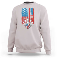 American Flag Patriotic Bowling Sweatshirt Bowler Gift - Wonder Print Shop