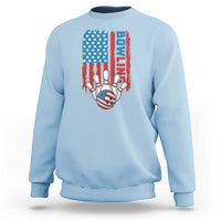 American Flag Patriotic Bowling Sweatshirt Bowler Gift - Wonder Print Shop