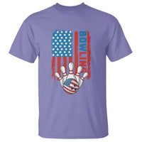 American Flag Patriotic Bowling T Shirt Bowler Gift - Wonder Print Shop