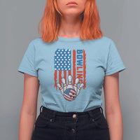 American Flag Patriotic Bowling T Shirt For Women Bowler Gift - Wonder Print Shop