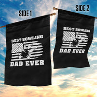 Best Bowling Dad Ever Garden Flag American Flag Patriotic Bowler Gift - Wonder Print Shop