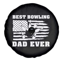 Best Bowling Dad Ever Spare Tire Cover American Flag Patriotic Bowler Gift - Wonder Print Shop
