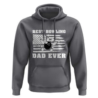 Best Bowling Dad Ever Hoodie American Flag Patriotic Bowler Gift - Wonder Print Shop