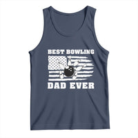 Best Bowling Dad Ever Tank Top American Flag Patriotic Bowler Gift - Wonder Print Shop