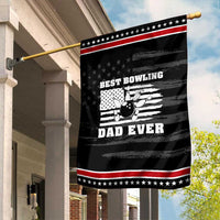 Best Bowling Dad Ever Garden Flag American Flag Patriotic Bowler Gift