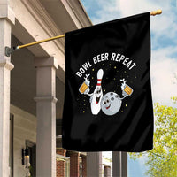 Funny Bowling Beer Lover Gift Garden Flag Bowl Beer Repeat - Wonder Print Shop