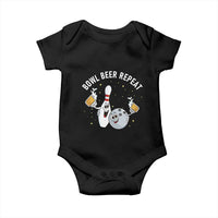 Funny Bowling Beer Lover Gift Baby Onesie Bowl Beer Repeat - Wonder Print Shop