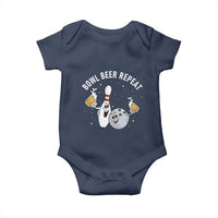 Funny Bowling Beer Lover Gift Baby Onesie Bowl Beer Repeat - Wonder Print Shop
