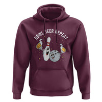 Funny Bowling Beer Lover Gift Hoodie Bowl Beer Repeat - Wonder Print Shop