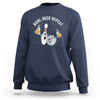 Funny Bowling Beer Lover Gift Sweatshirt Bowl Beer Repeat - Wonder Print Shop