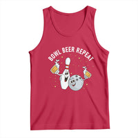 Funny Bowling Beer Lover Gift Tank Top Bowl Beer Repeat - Wonder Print Shop