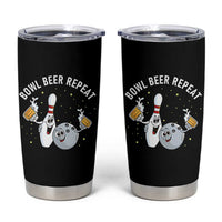 Funny Bowling Beer Lover Gift Tumbler Cup Bowl Beer Repeat - Wonder Print Shop