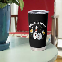 Funny Bowling Beer Lover Gift Tumbler Cup Bowl Beer Repeat - Wonder Print Shop