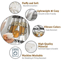 Bowling And Beer That's Why I'm Here Throw Blanket Drinking Bowling Gift - Wonder Print Shop