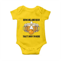Bowling And Beer That's Why I'm Here Baby Onesie Drinking Bowling Gift - Wonder Print Shop