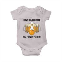 Bowling And Beer That's Why I'm Here Baby Onesie Drinking Bowling Gift - Wonder Print Shop