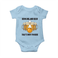 Bowling And Beer That's Why I'm Here Baby Onesie Drinking Bowling Gift - Wonder Print Shop