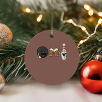 Funny Bowling And Beer Lover Gift Ceramic Ornament - Wonder Print Shop