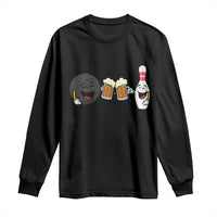 Funny Bowling And Beer Lover Gift Long Sleeve Shirt - Wonder Print Shop