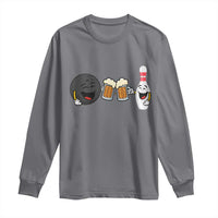 Funny Bowling And Beer Lover Gift Long Sleeve Shirt - Wonder Print Shop
