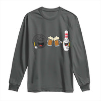 Funny Bowling And Beer Lover Gift Long Sleeve Shirt - Wonder Print Shop