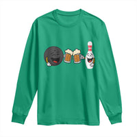 Funny Bowling And Beer Lover Gift Long Sleeve Shirt - Wonder Print Shop
