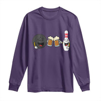 Funny Bowling And Beer Lover Gift Long Sleeve Shirt - Wonder Print Shop