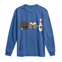 Funny Bowling And Beer Lover Gift Long Sleeve Shirt - Wonder Print Shop