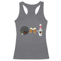 Funny Bowling And Beer Lover Gift Racerback Tank Top - Wonder Print Shop