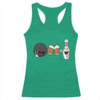 Funny Bowling And Beer Lover Gift Racerback Tank Top - Wonder Print Shop