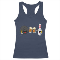 Funny Bowling And Beer Lover Gift Racerback Tank Top - Wonder Print Shop