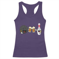 Funny Bowling And Beer Lover Gift Racerback Tank Top - Wonder Print Shop