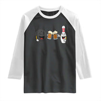 Funny Bowling And Beer Lover Gift Raglan Shirt - Wonder Print Shop